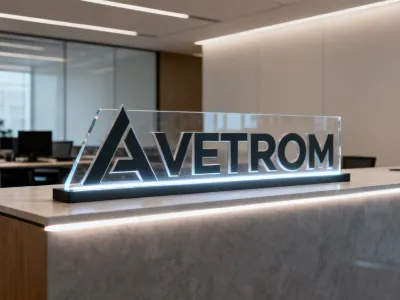 Laser cut acrylic company sign