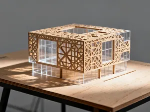 Laser cut architectural model