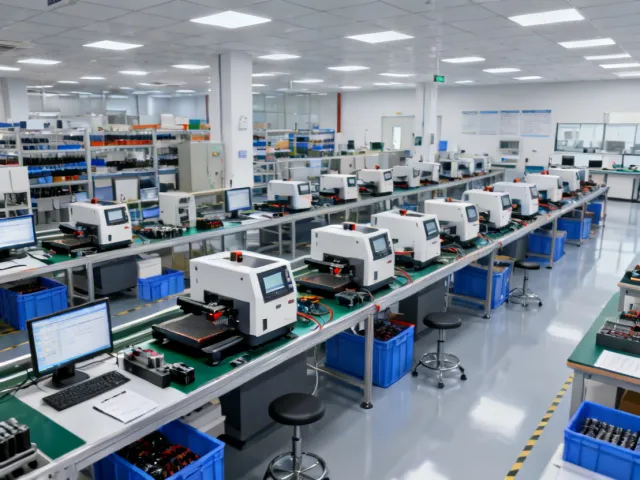 xTool manufacturing facility with production line